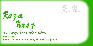 roza nasz business card