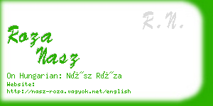 roza nasz business card